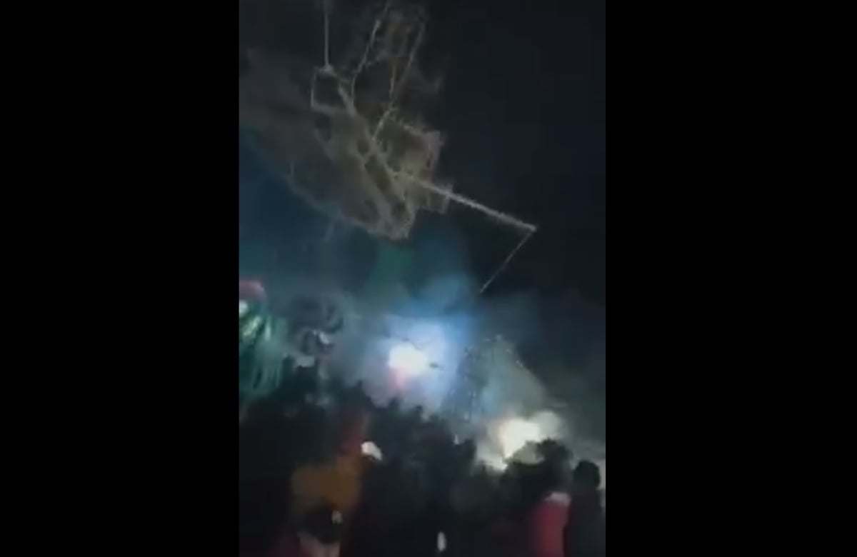 VIDEO. Accidente con castillo de juegos pirotécnicos deja varios heridos en Mixquiahuala, Hidalgo 