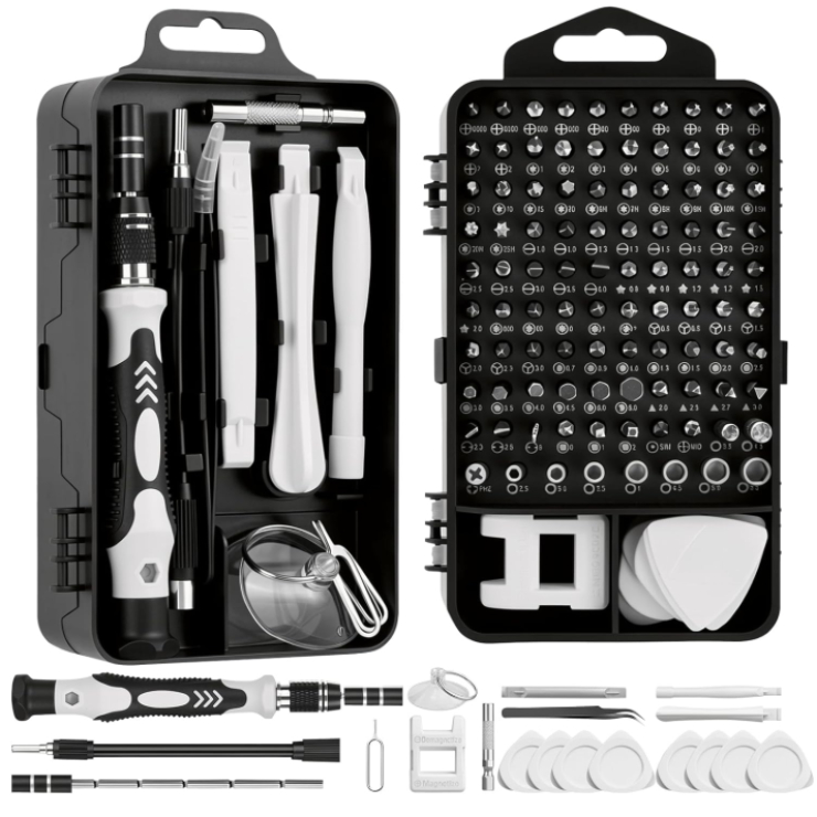 Kit completo de destornilladores de precisión AXIDUN 117 en 1 con estuche organizado