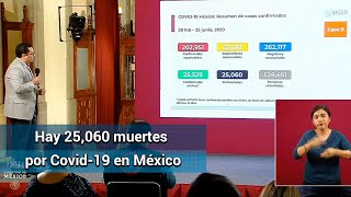 Suman 25,060 muertes por Covid-19 en México; confirman 202,951 casos