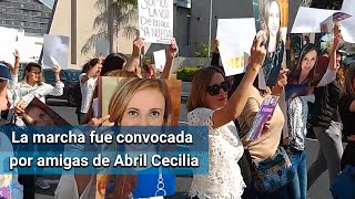 Realizan marcha silenciosa en Nuevo León por el asesinato de Abril Cecilia