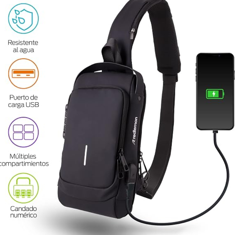 Mochila Antirrobo Redlemon Mini Crossbody
