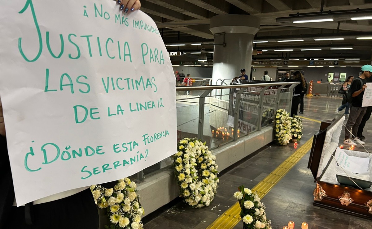 VIDEO estudiantes protestan en la estación Mixcoac, a 3 años del colapso de la Línea 12 del Metro