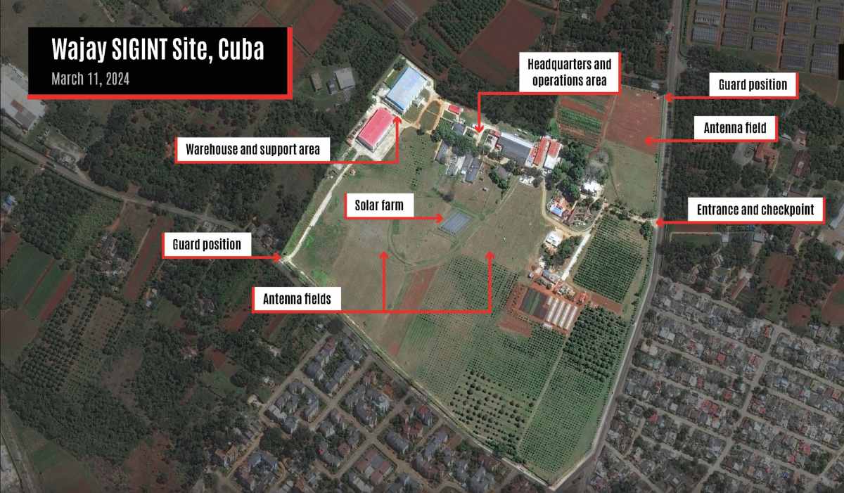 Imágenes de satélite revelan supuestas nuevas bases de espionaje chino en Cuba