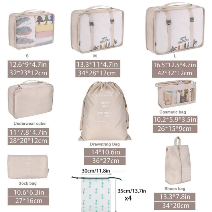 Bolsa organizadora para calzado e higiene personal