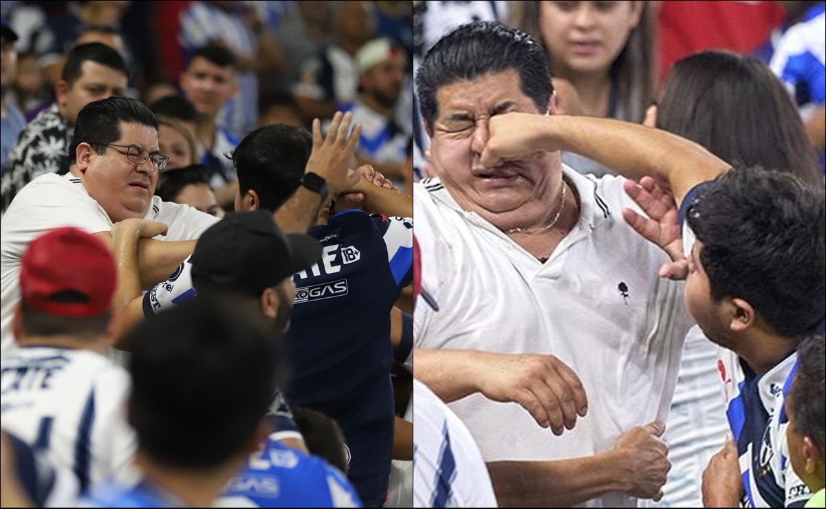 ¡Otra vez la violencia! Aficionados de Rayados protagonizaron pelea en las tribunas del estadio BBVA