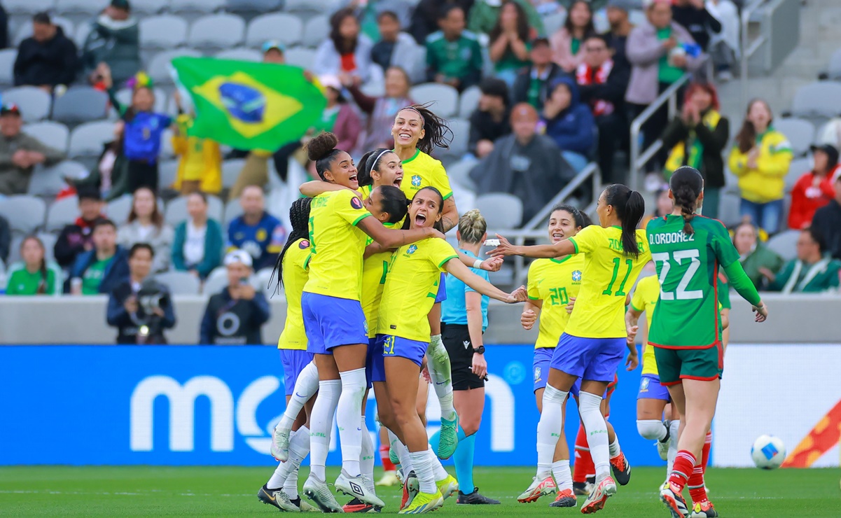 Brasil golea a México Femenil y las elimina de la Copa Oro W