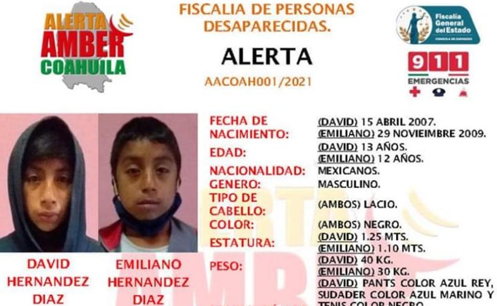 Buscan a dos hermanitos en Coahuila; los llevaron a un refugio y se escaparon