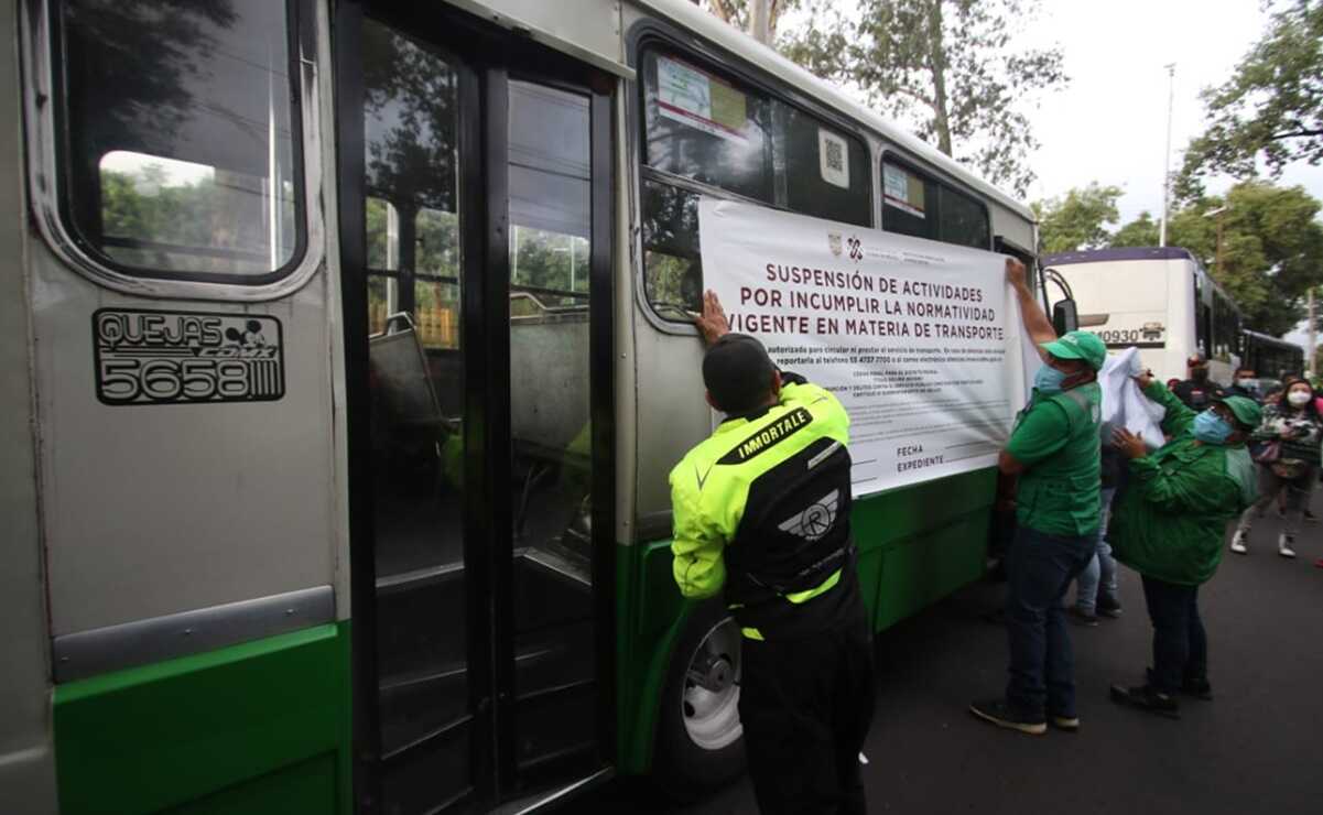 Continúan operativos en transporte público en la CDMX; 48 vehículos fueron sancionados este jueves  