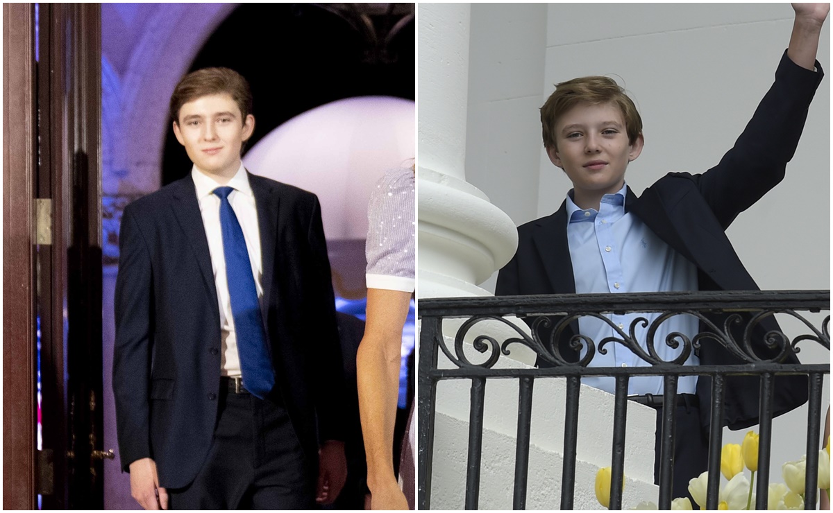 Barron Trump sorprende por su estatura en el lanzamiento de campaña de su padre 