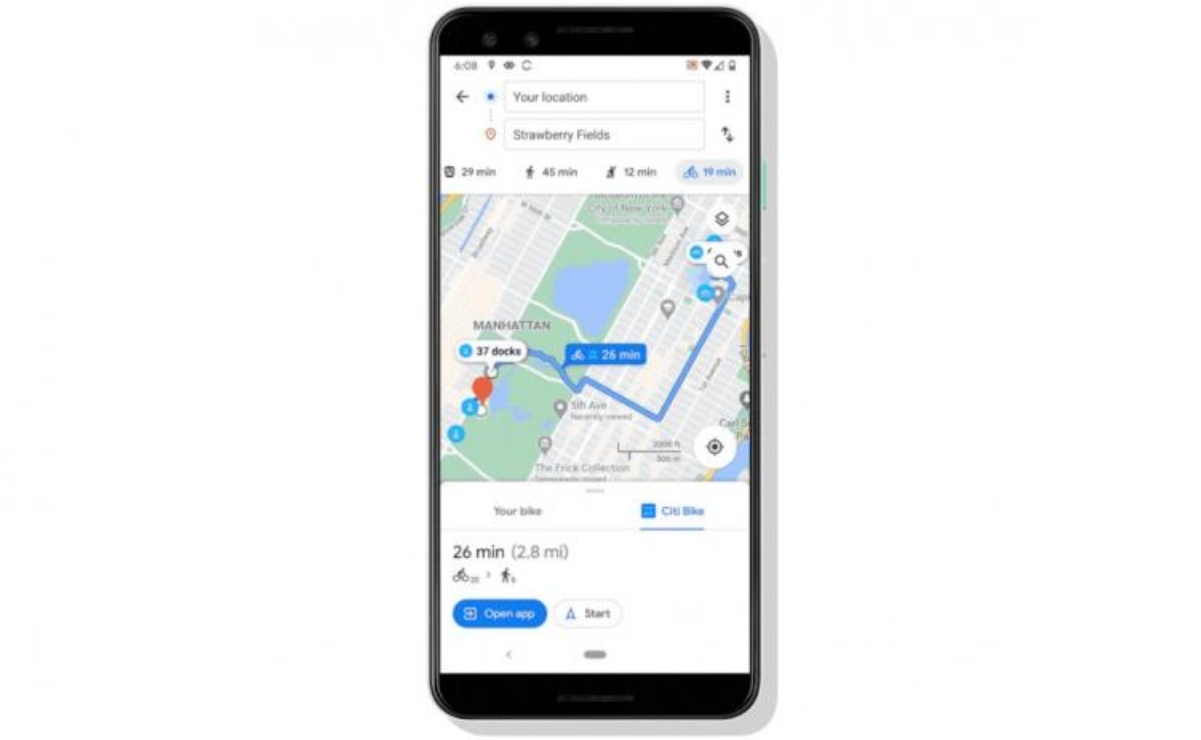 Google Maps ahora dará información sobre las estaciones de Ecobici