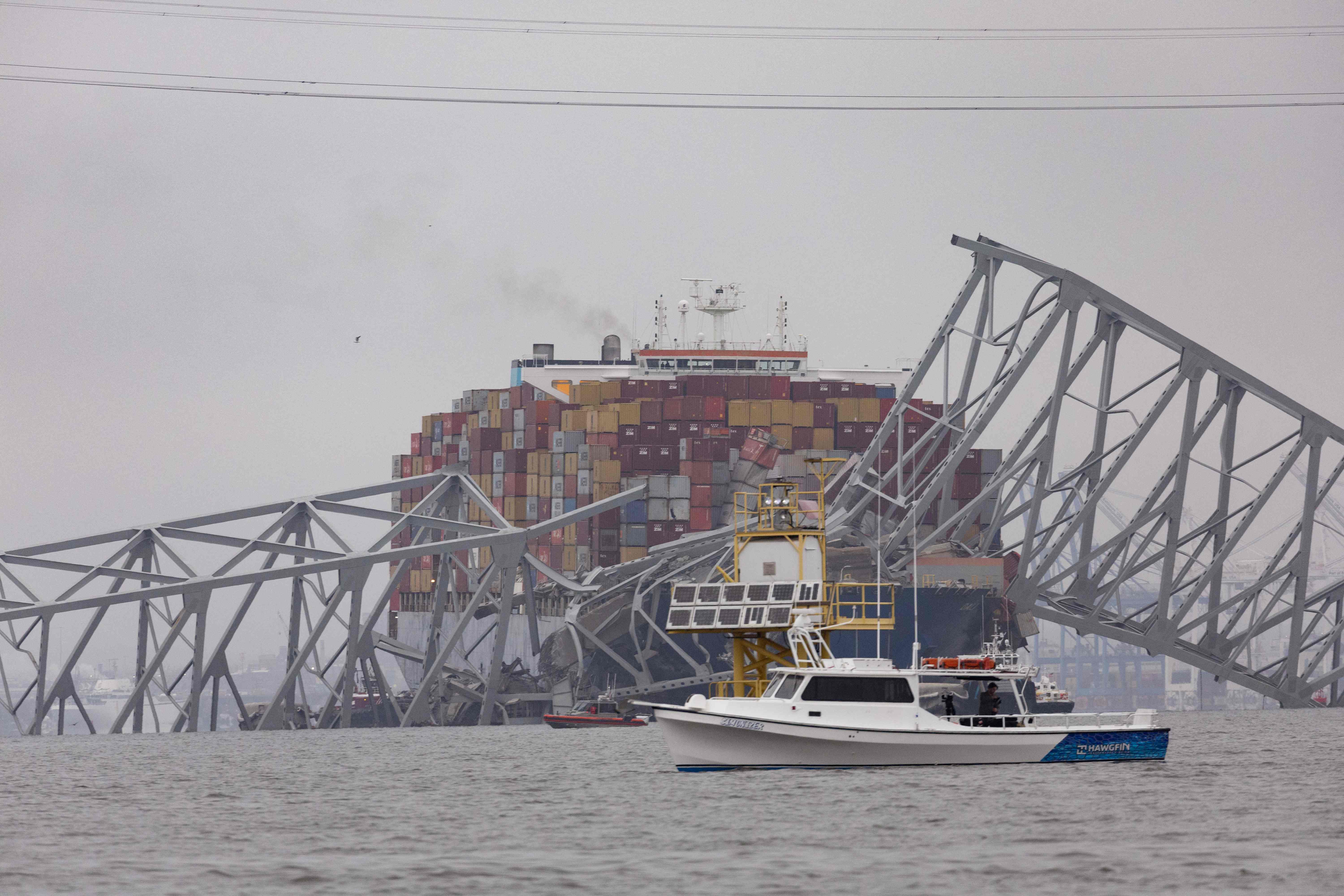 Puente de Baltimore. Buque sufrió dos apagones antes de estrellarse