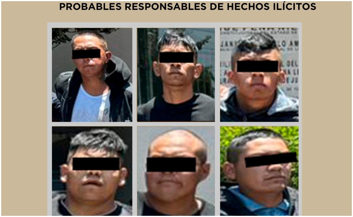 Detienen a 6 hombres presuntamente implicados en robo y privación de la libertad en Edomex 