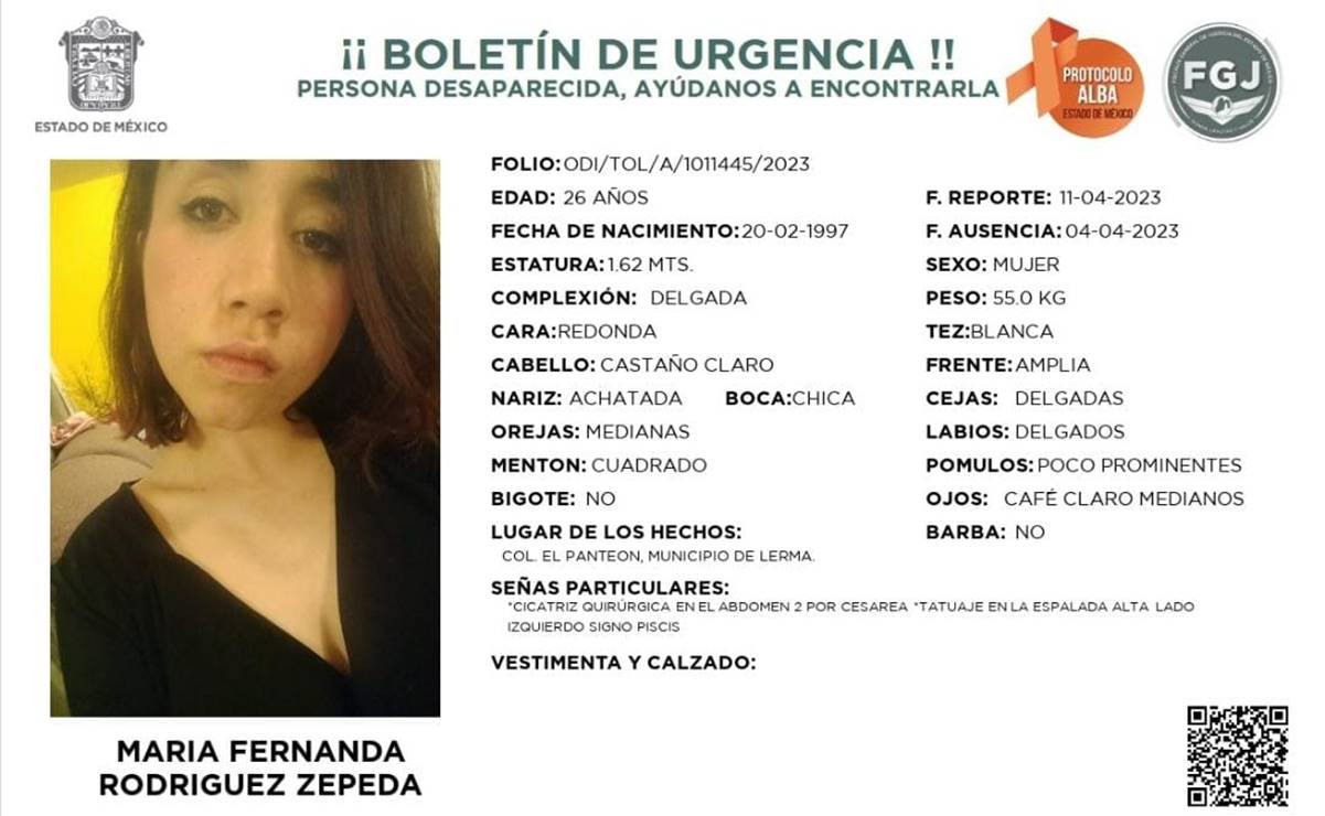 Desaparece joven en el Edomex, María Fernanda Rodríguez es madre de 3 hijas