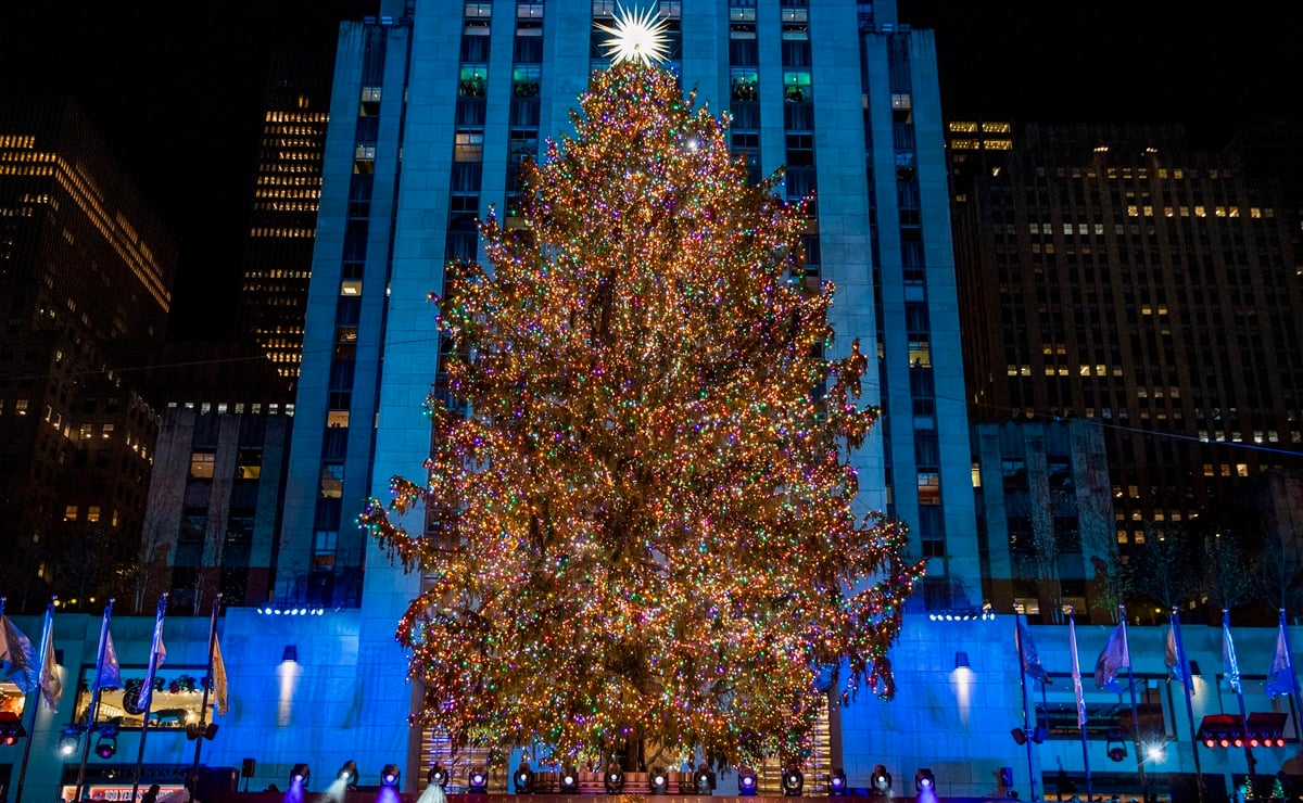 Así es el emblemático árbol de Navidad en Rockefeller Center (Nueva York)