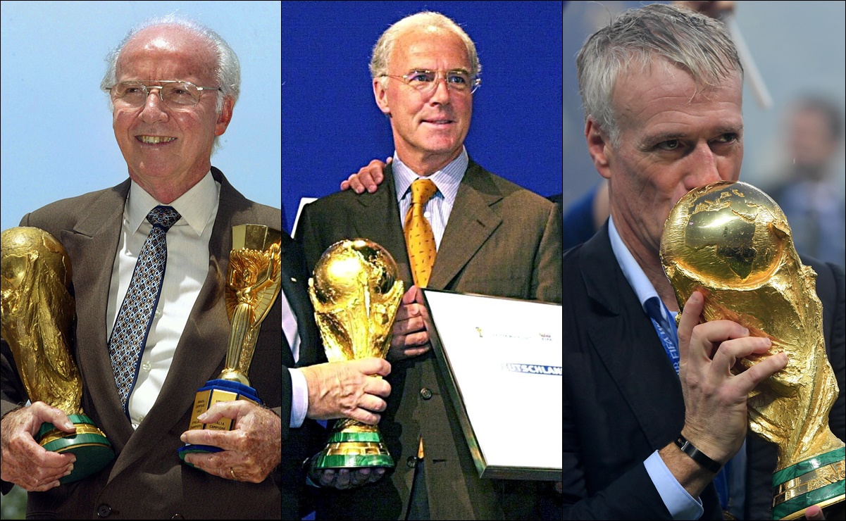 Franz Beckenbauer, Lobo Zagallo y Didier Deschamps, los únicos en ser campeones del mundo como jugadores y entrenadores