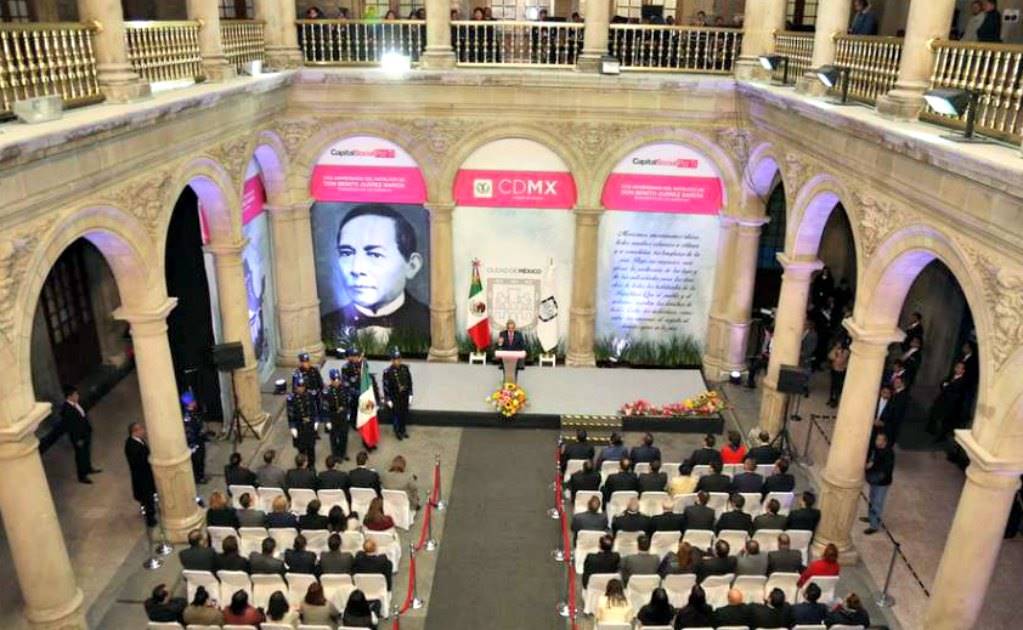 “Ideal de Benito Juárez sigue vigente”, destaca Mancera