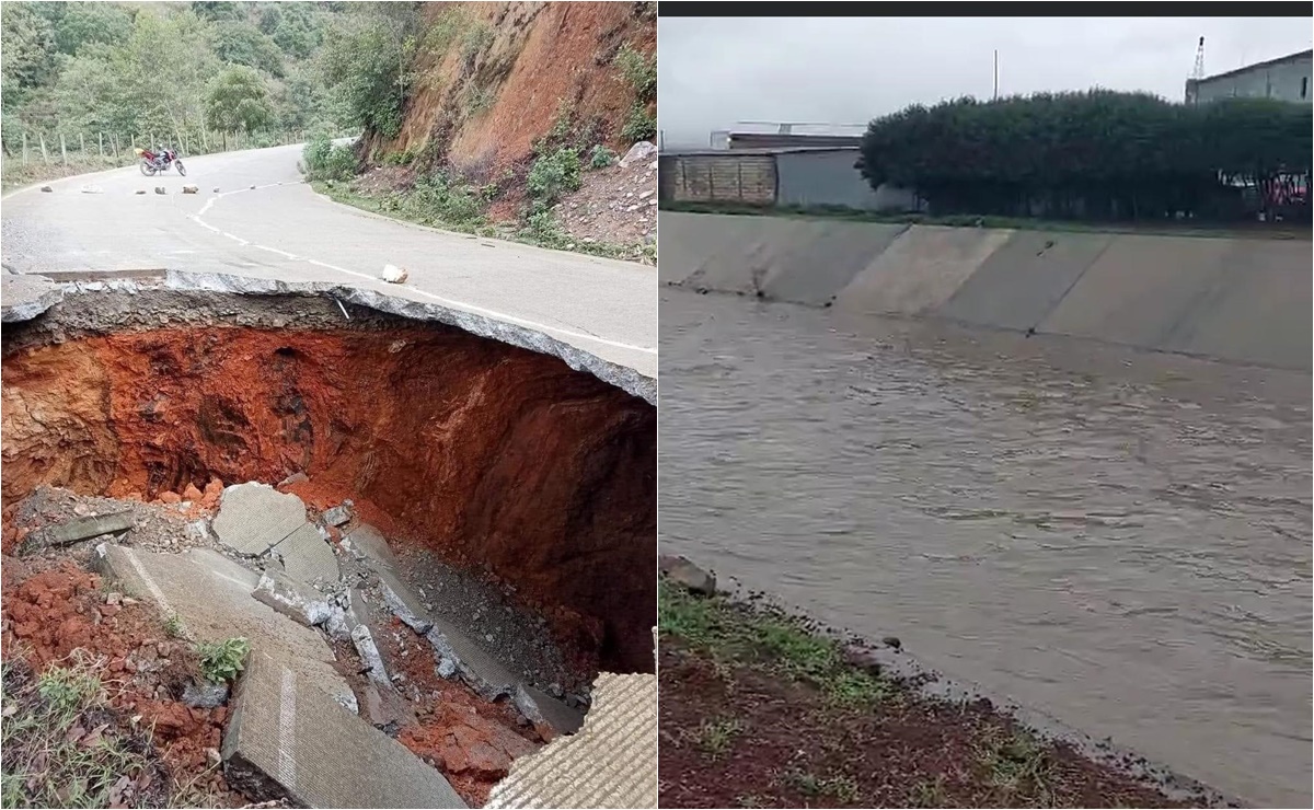 Autoridades de Hidalgo en alerta por lluvias; socavones, derrumbes y suspensión de clases