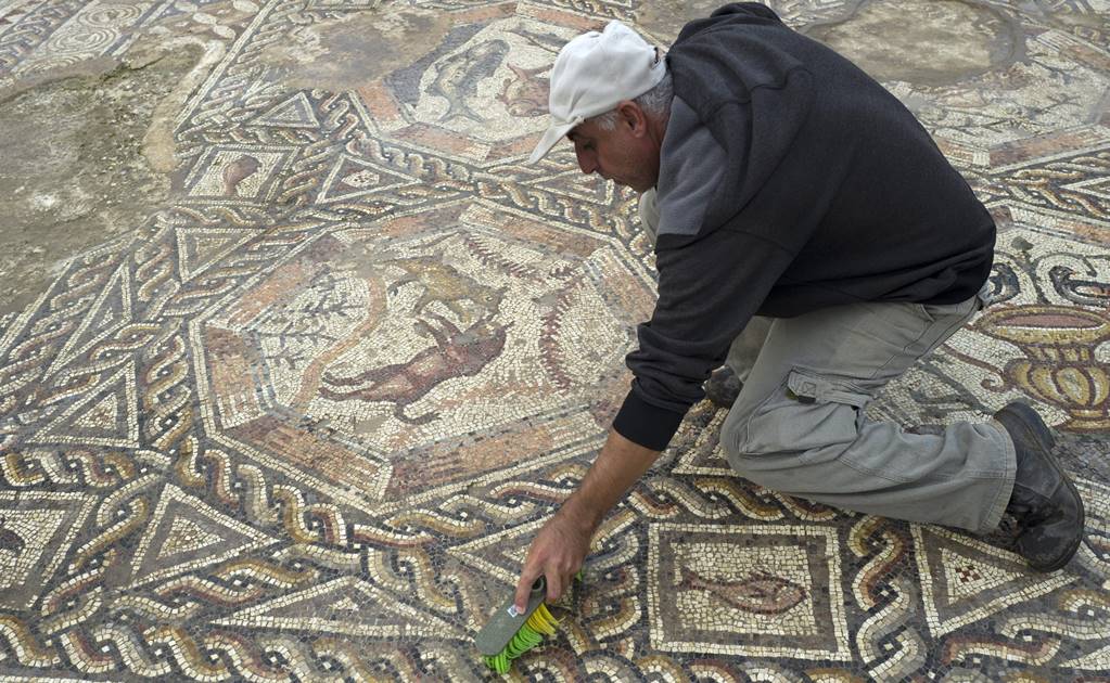 Revelan imponente mosaico "africano" en ciudad israelí