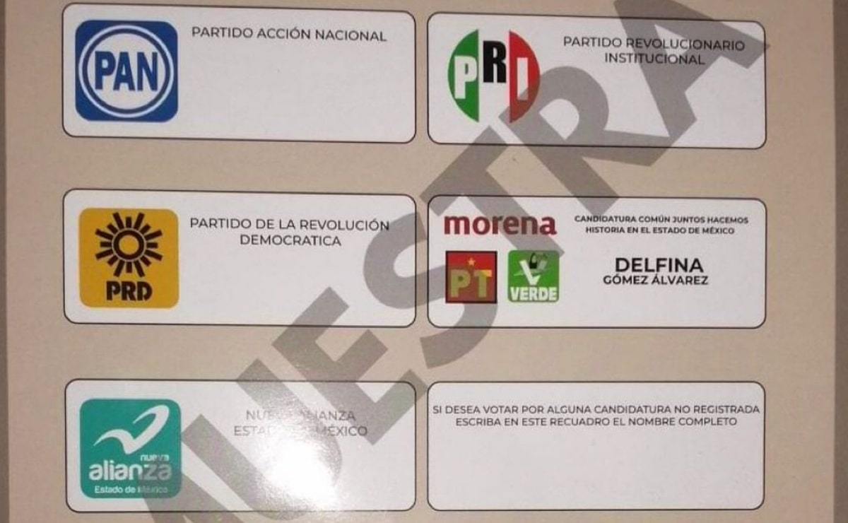 Así son las boletas electorales del Edomex; ¿Por qué Alejandra Del Moral aparece 4 veces y Delfina Gómez solo una?