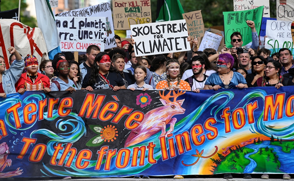 Greta Thunberg lidera manifestación por el cambio climático en Montreal