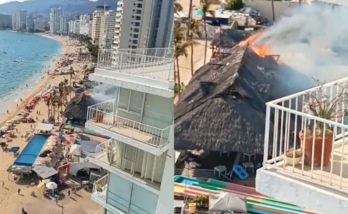 Video: El Rollo de Acapulco se incendia en plenas vacaciones de Semana Santa; bomberos combaten el fuego