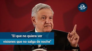 "El que no quiera ver visiones que no salga de noche": AMLO a Calderón y Zavala