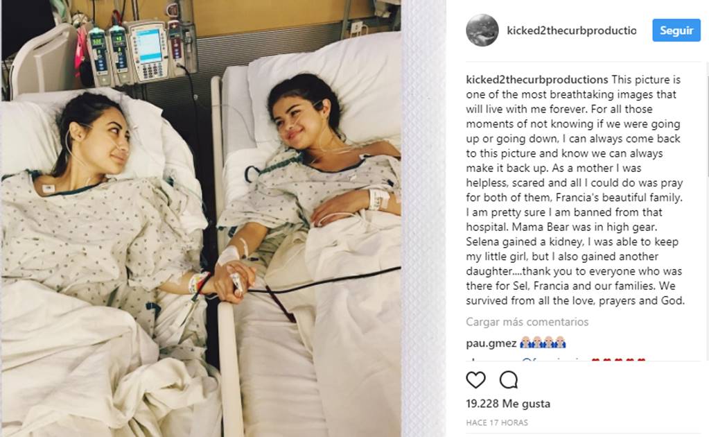 "Estaba asustada", dice madre de Selena Gomez sobre trasplante