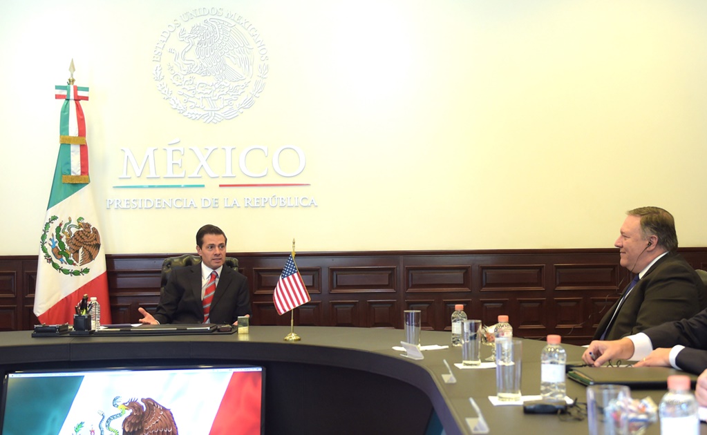 México definirá su política migratoria de manera soberana, dice EPN a Pompeo