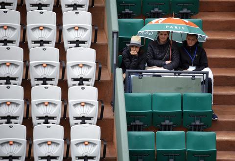 Lluvia afecta el Roland Garros