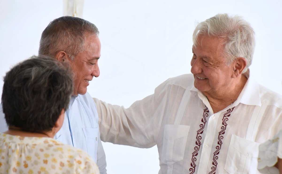 Concluye reunión de AMLO con Juan Antonio Briceño, primer ministro de Belice 