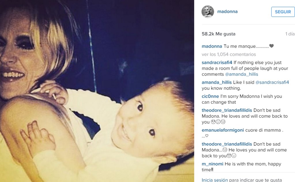 Madonna extraña a su hijo Rocco