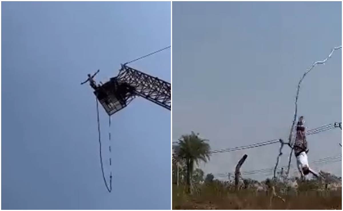 ¡De milagro! Turista sobrevive a salto en bungee en Tailandia tras romperse la cuerda