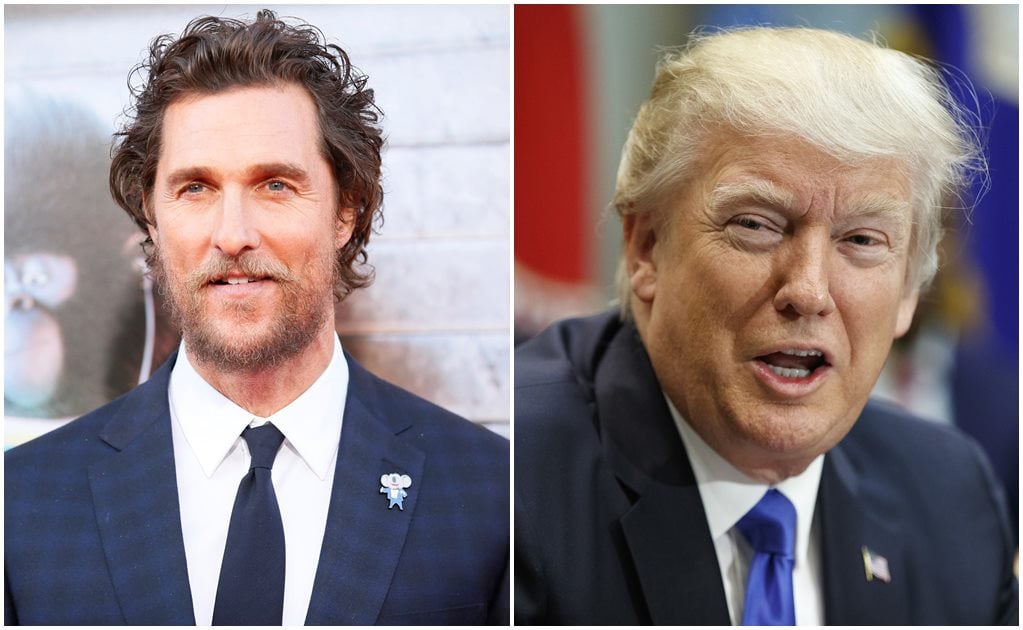 Matthew McConaughey pide ser "constructivos" con Donald Trump