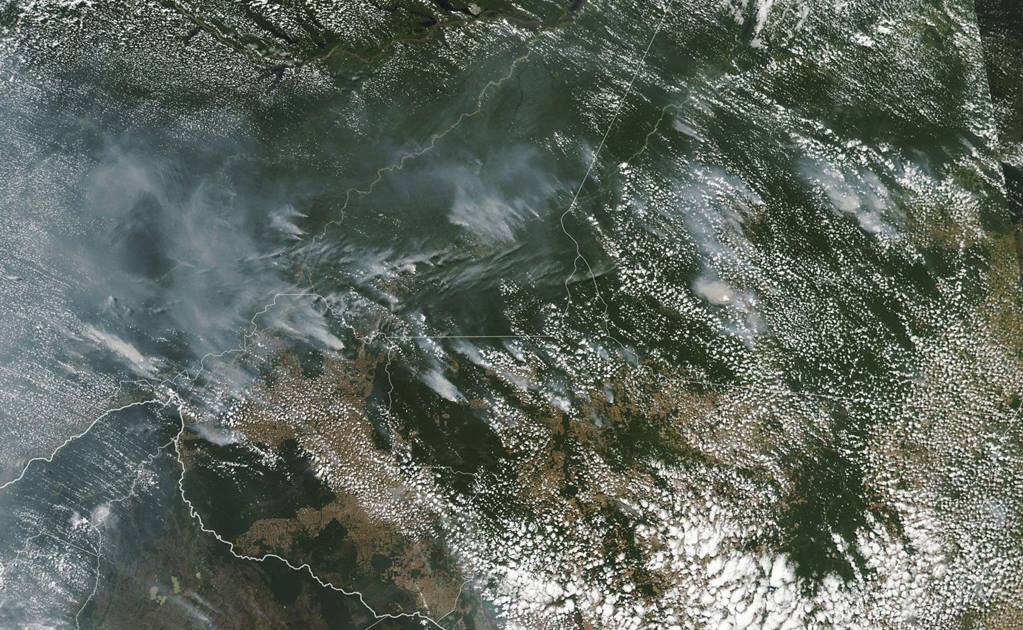Así se ven desde el espacio los incendios forestales en la Amazonia