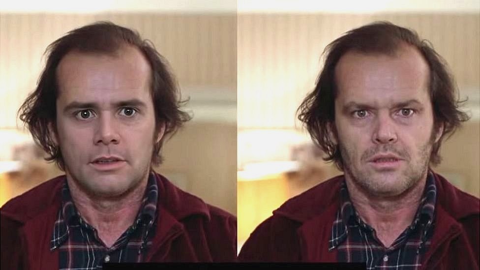 El "deepfake" de Jim Carrey imitando a Jack Nicholson