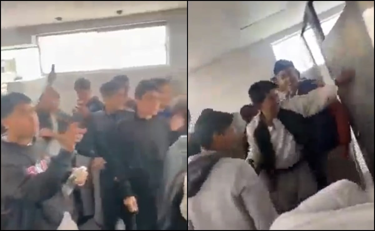 VIDEO: Alumnos acorralan y golpean a estudiante en Cobach de Chihuahua; dan de baja a 3