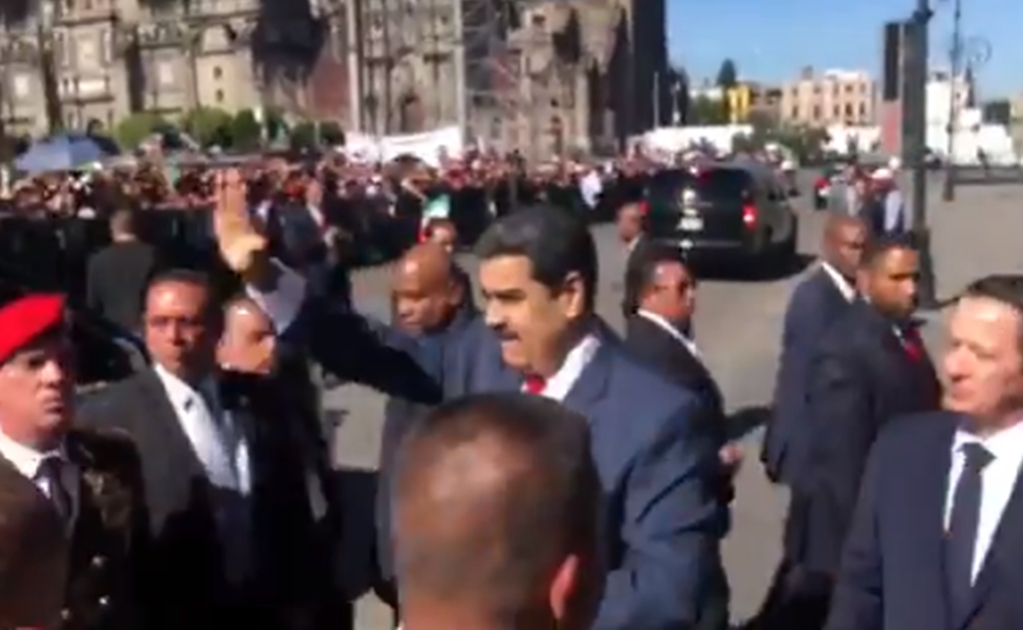Agradece Maduro recibimiento de mexicanos a su llegada a Palacio Nacional