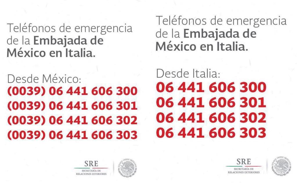 Entérate. Teléfonos de ayuda para mexicanos en Italia