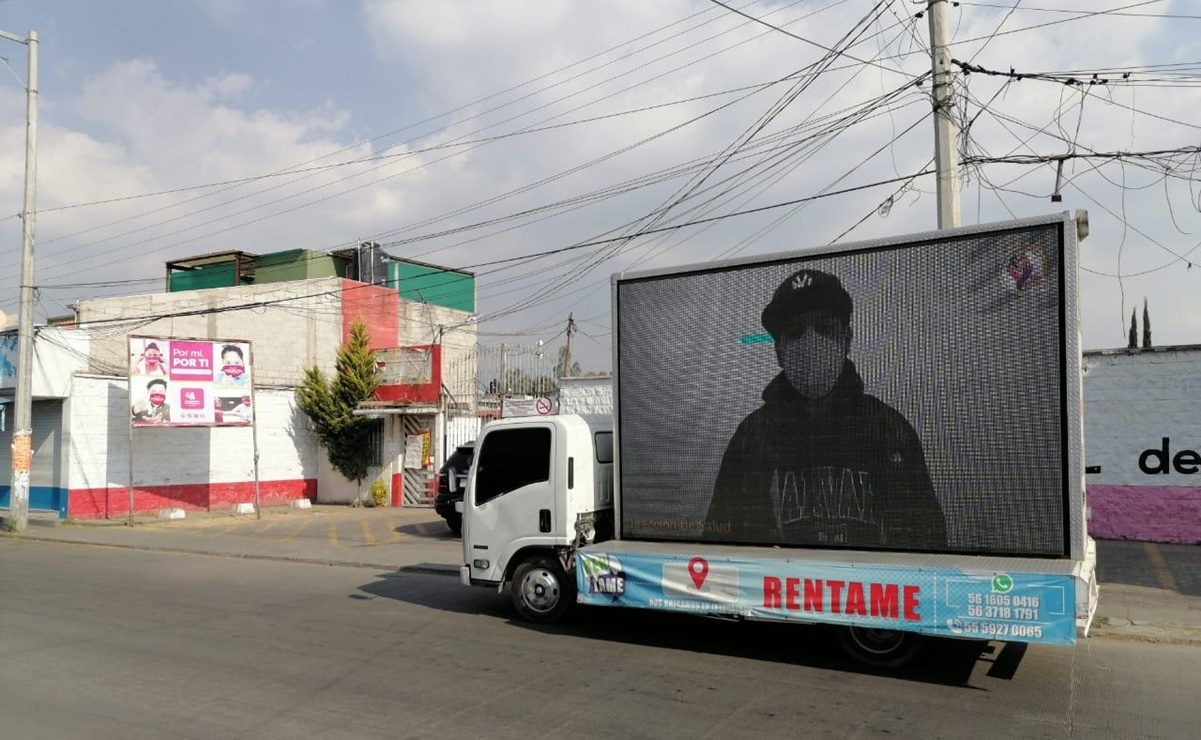 Con carteles, pantallas fijas y móviles Ixtapaluca inicia campaña masiva sobre Covid-19
