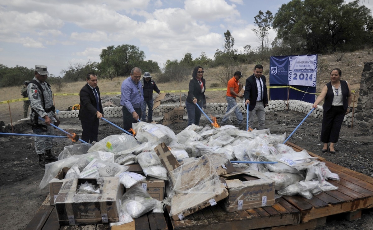 La Fiscalía Capitalina en coordinación con Sedena destruyeron 51 mil dosis de droga