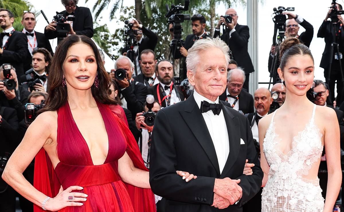 Hija de Catherine Zeta Jones y el irreal vestido transparente con el que sorprendió en Cannes