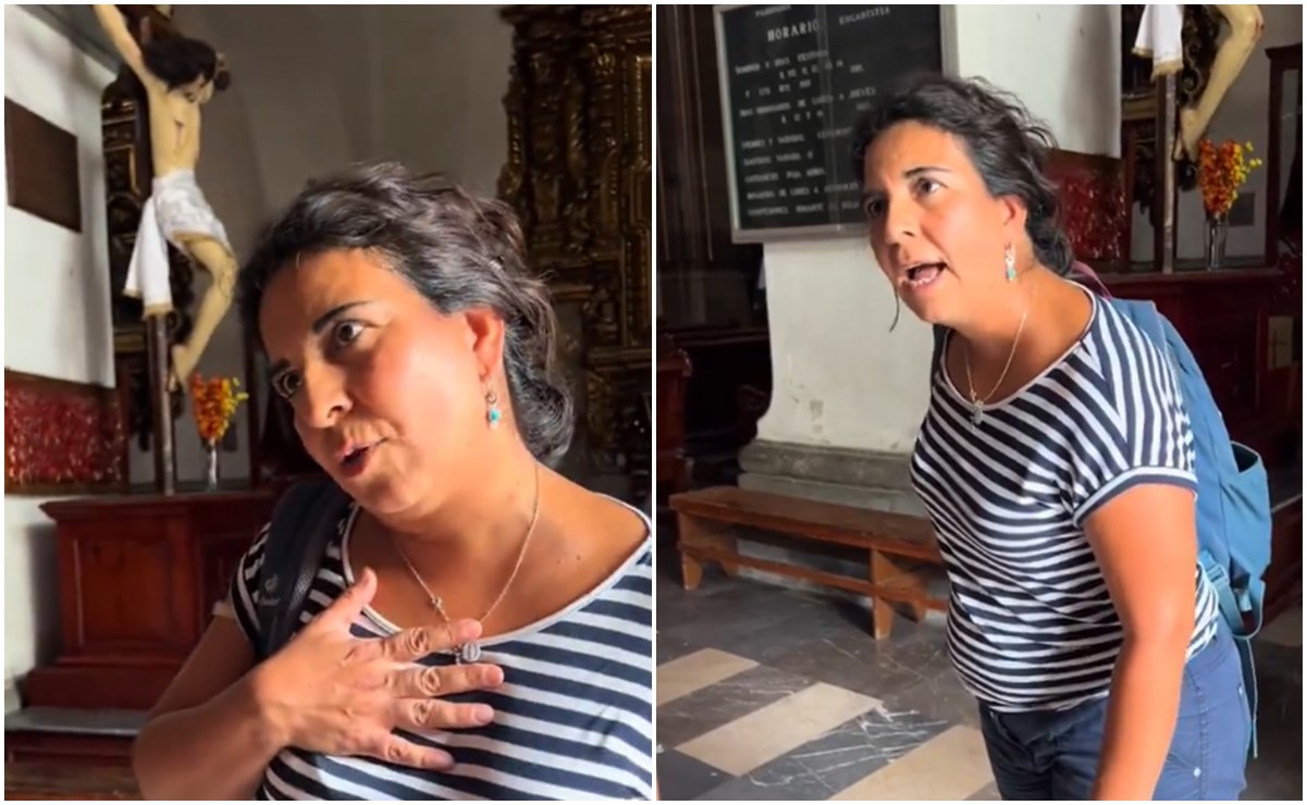 "Estás ofendiendo a Dios": Mujer enfurece contra turista por llegar en short a una iglesia en CDMX