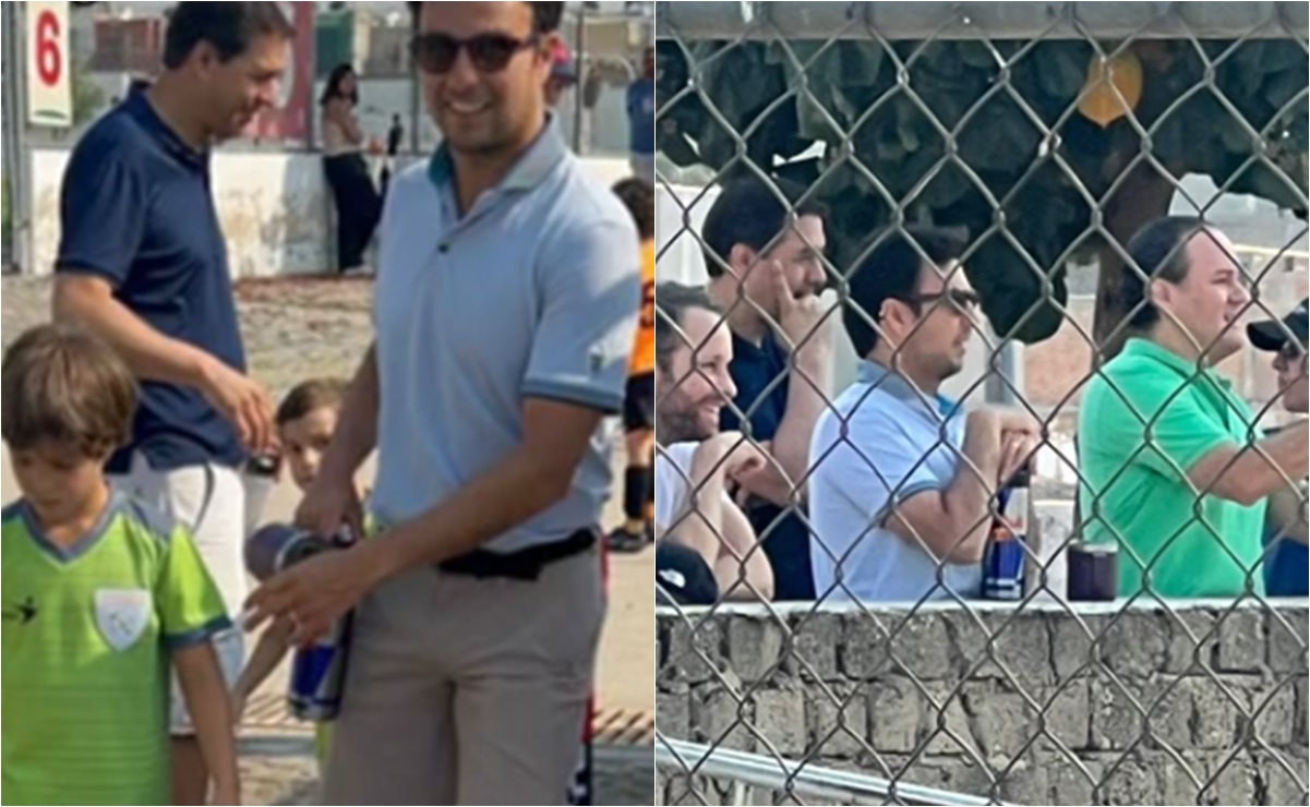 VIDEO: Checo Pérez se olvida del automovilismo y es captado en un partido de futbol de su hijo