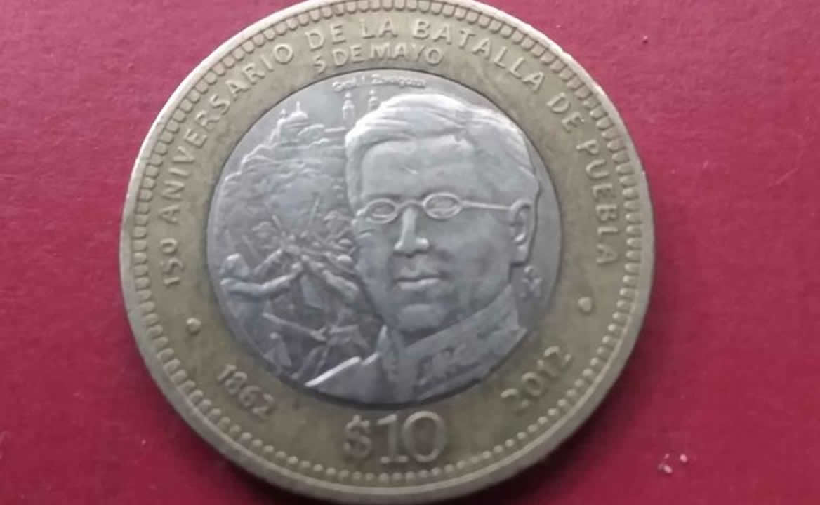 Monedas coleccionables. ¿Cuánto valen los 10 pesos de la Batalla de Puebla?