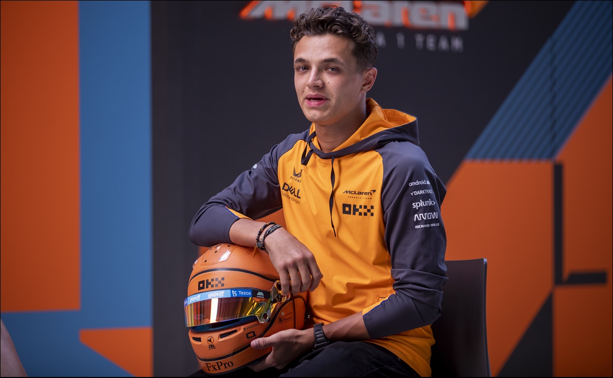 Lando Norris usará en el GP de Miami un casco inspirado en un balón de basquetbol