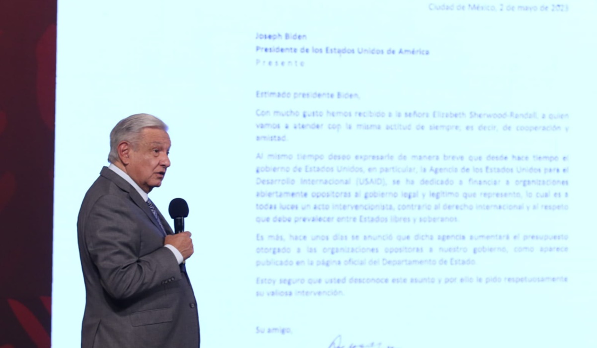 AMLO revela que mandó a Biden una carta por el financiamiento de EU a organizaciones opositoras a su gobierno