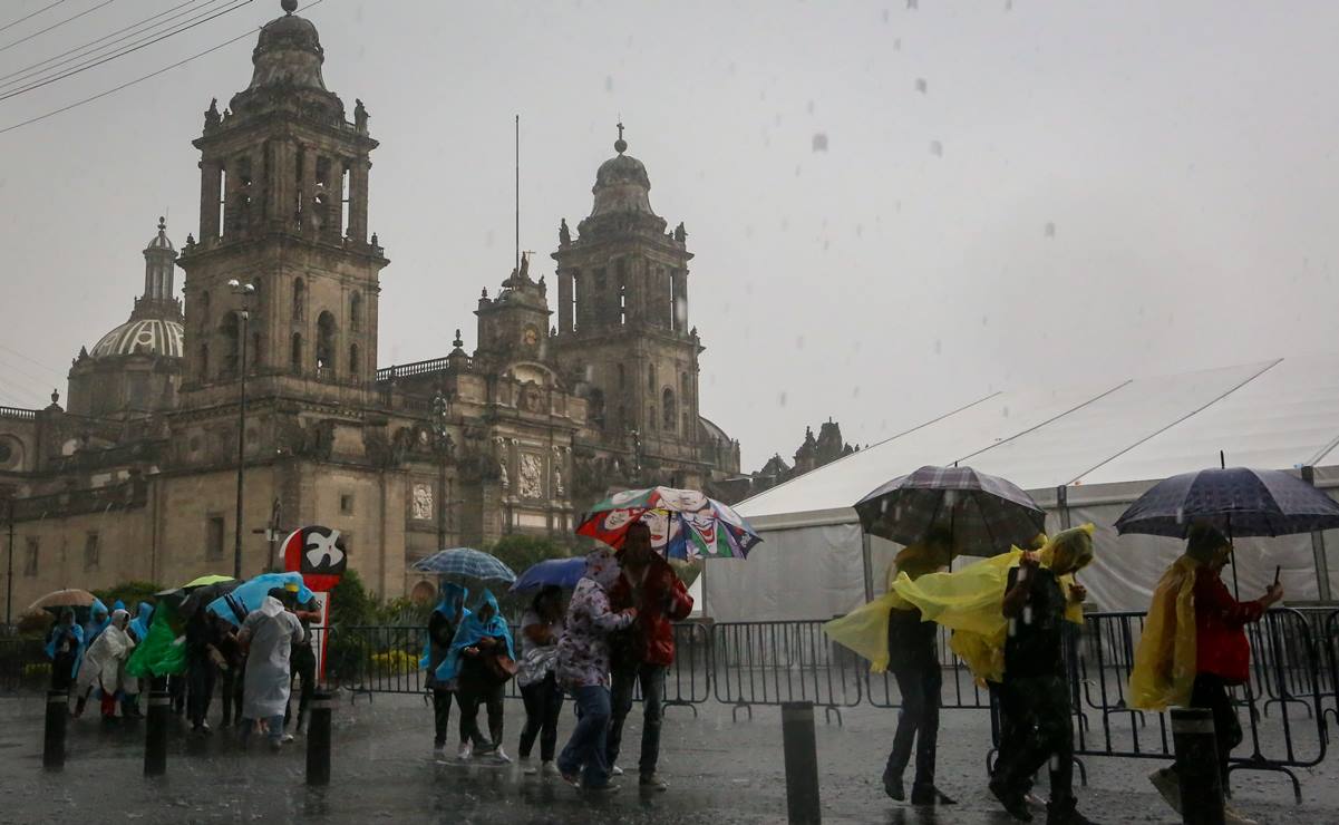 Activan Alerta Naranja por lluvias fuertes en la Gustavo A Madero y Amarilla en el resto de la CDMX