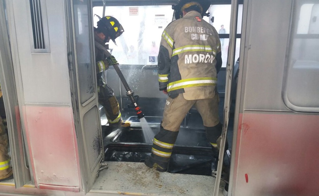 Controlan conato de incendio en Metrobús Dr. Gálvez