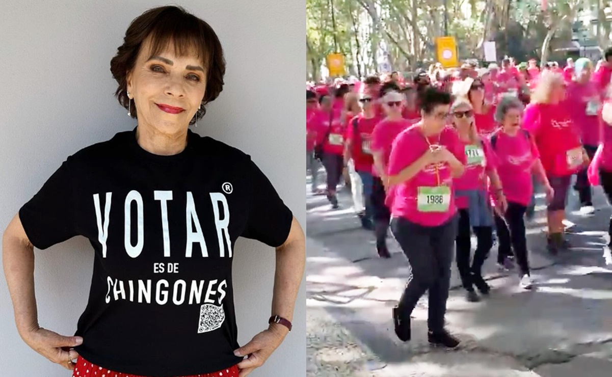 Pati Chapoy confunde a mujeres que vestían de rosa en una carrera con simpatizantes de Xóchitl Gálvez