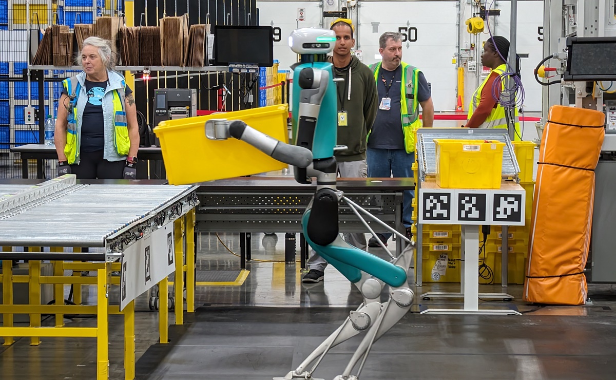 ¿Ya no necesita humanos? Amazon trabaja con nuevos robots e IA para agilizar envíos